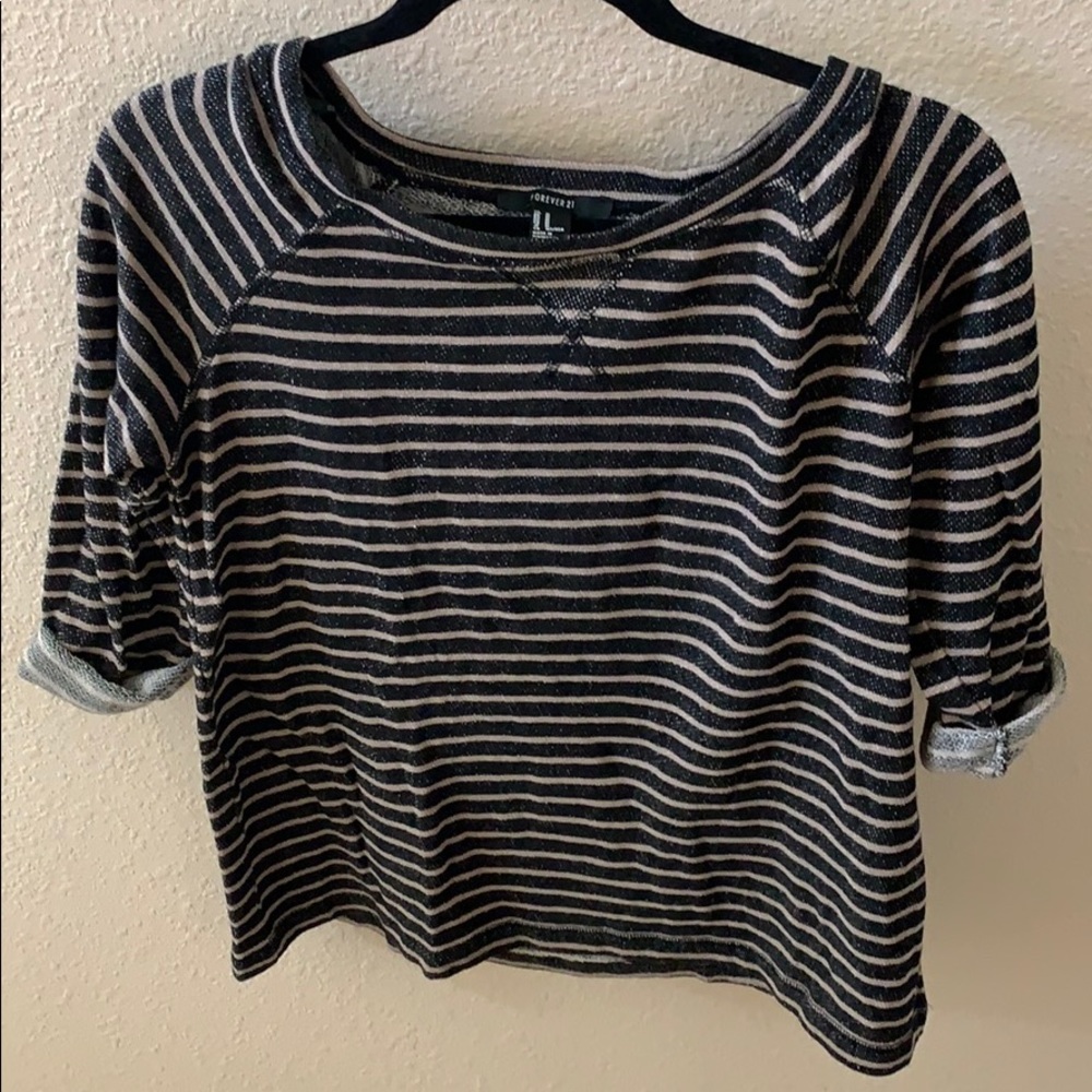 Striped sweater- 3/4 length sleeves